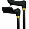 * Harvy Uni Adjustable Palm Grip Aluminum Cane In Black -Affordable Gift For Your Loved One! Item #Dhar-51108 Walking Canes