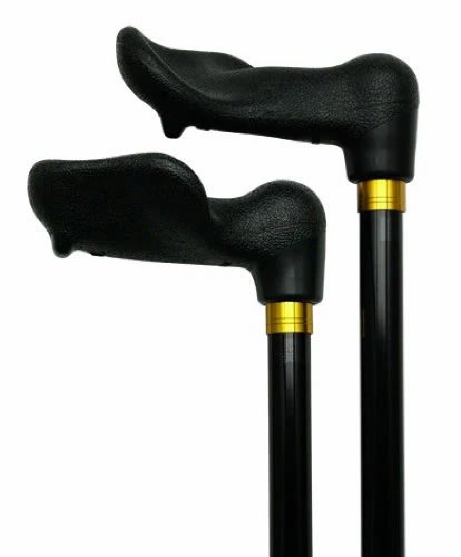 * Harvy Uni Adjustable Palm Grip Aluminum Cane In Black -Affordable Gift For Your Loved One! Item #Dhar-51108 Walking Canes