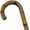 * Harvy Men Crook Cane Simulated Bamboo Carving -Affordable Gift For Your Loved One! Item #Dhar-67000 Walking Canes