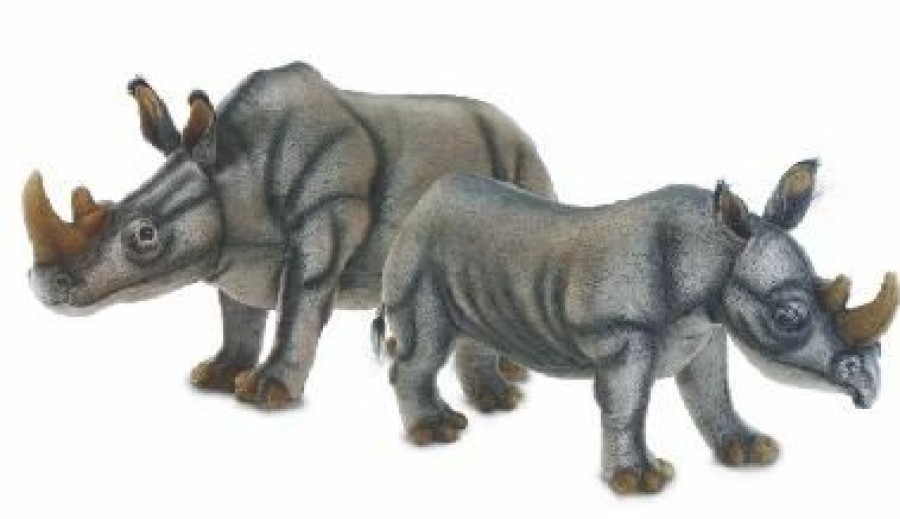 * White Rhino Toy Reproduction By Hansa, 20" Long -Affordable Gift For Your Little One! Item #Dhan-5250 Hansa Animals