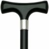 * Harvy Men Stylish Comfort T Cane Black Finish -Affordable Gift For Your Loved One! Item #Dhar-54080 Walking Canes