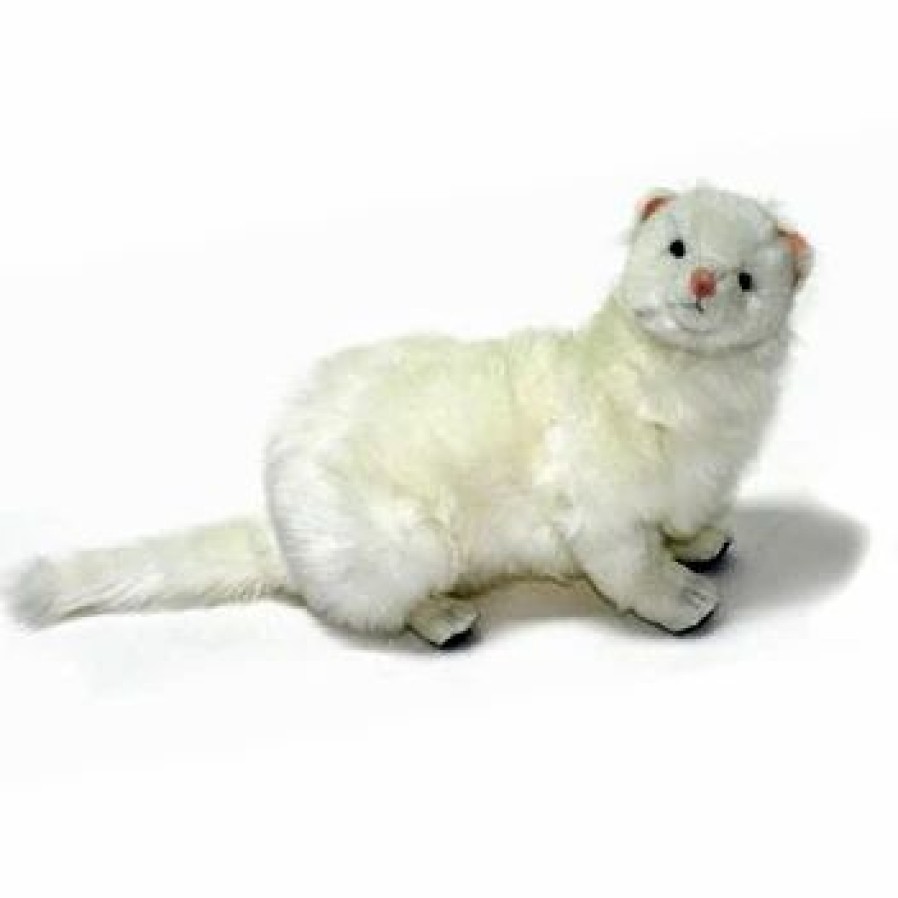 * Sitting Ferret White Reproduction Hansa 12" -Affordable Gift For Your Little One! Item #Dhan-4557 Hansa Animals