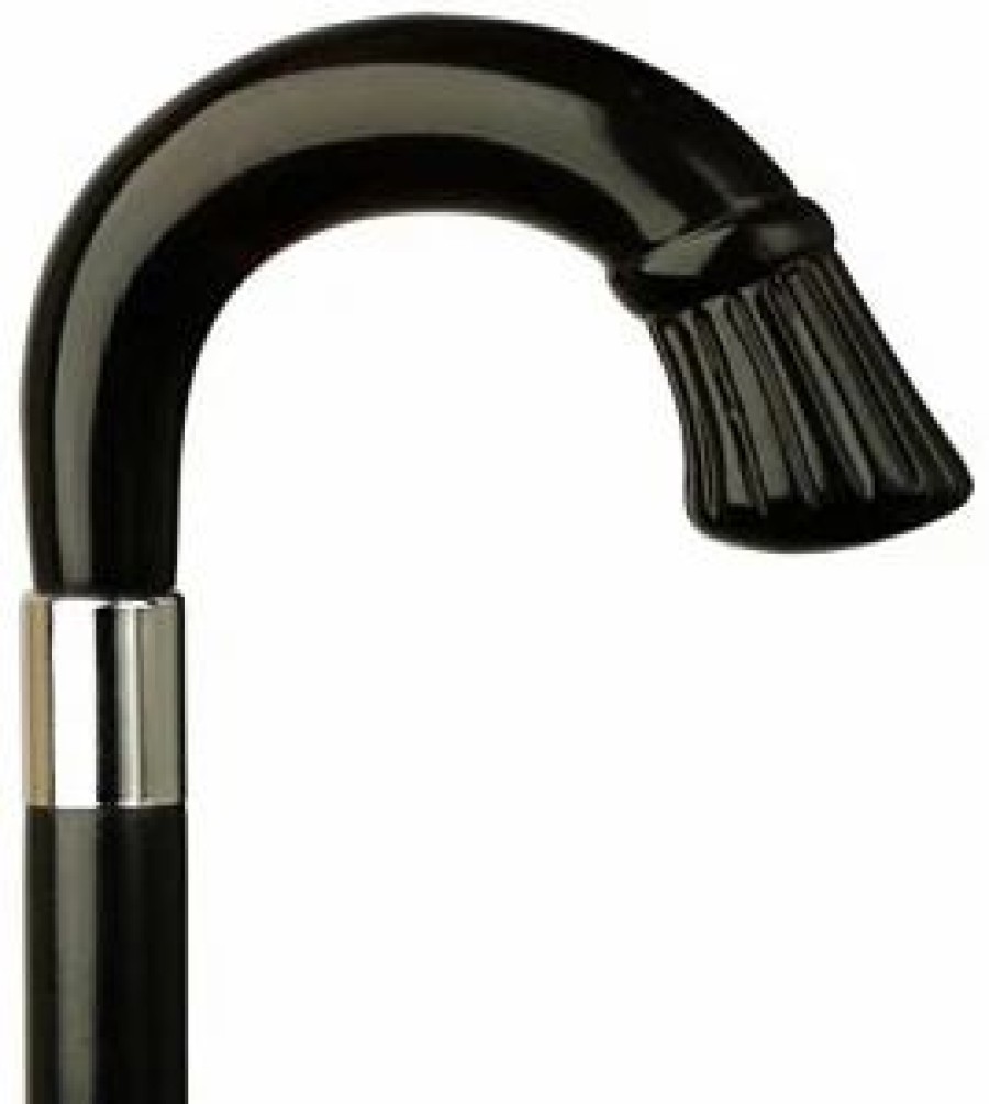 * Harvy Crown Nose Crook Cane Black Maple Shaft, Shell Handle -Affordable Gift For Your Loved One! Item #Dhar-12089 Walking Canes