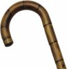 * Harvy Men Crook Cane Stepped/Scorched Manilla -Affordable Gift For Your Loved One! Item #Dhar-65000 Walking Canes