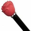 * Harvy Uni Pink Rose Knob Cane High Gloss Black -Affordable Gift For Your Loved One! Item #Dhar-13940 Walking Canes