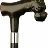 * Harvy Bull Dog Head Derby Black Maple Cane, Brown Handle -Affordable Gift For Your Loved One! Item #Dhar-14020 Walking Canes