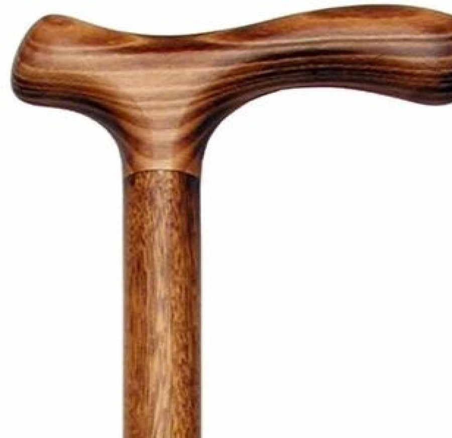 * Harvy Men Stylish Fritz Cane Scorched Beechwood -Affordable Gift For Your Loved One! Item #Dhar-07614 Walking Canes