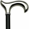 * Harvy Ladies Derby Cane Black, Chrome Plated Handle -Affordable Gift For Your Loved One! Item #Dhar-07841 Walking Canes