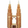 * All4Lessshop 3-D Wooden Puzzle Twin Towers -Affordable Gift For Your Little One! Item #Dchi-Wpz-P102 3-D Wooden Puzzles