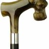 * Harvy Schnauzer Dog Head Derby Black Maple Cane, Horn Handle -Affordable Gift For Your Loved One! Item #Dhar-14011 Walking Canes