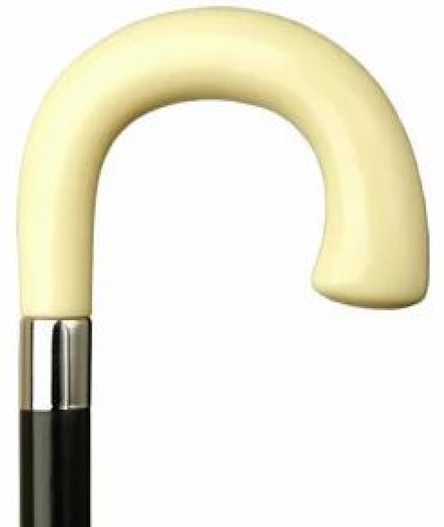 * Harvy Men Square Nose Cane Black Maple With Ivory Handle -Affordable Gift For Your Loved One! Item #Dhar-12108 Walking Canes