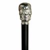 * Harvy Uni Skull Cane Black, Metal Chrome Finish Handle -Affordable Gift For Your Loved One! Item #Dhar-11188 Walking Canes