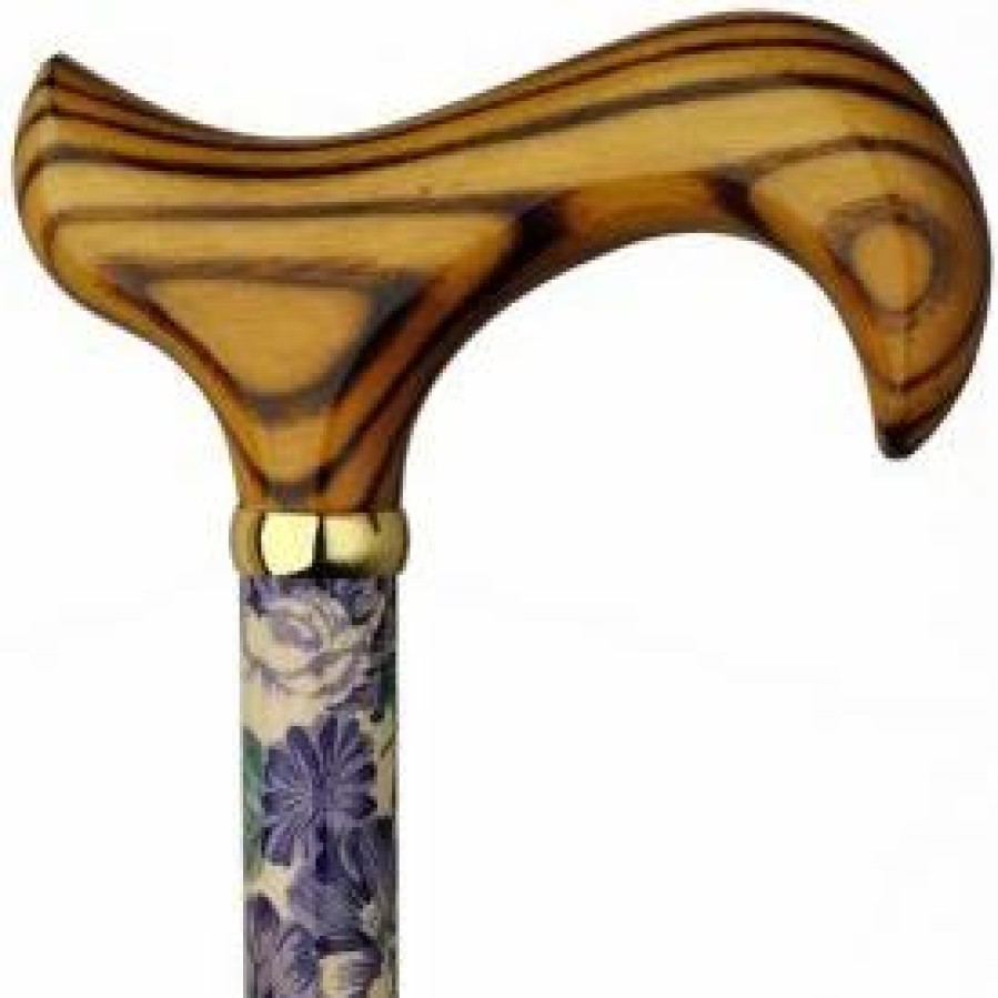 * Harvy Uni Scorched Derby Cane Lavender Lace Maple -Affordable Gift For Your Loved One! Item #Dhar-16820 Walking Canes