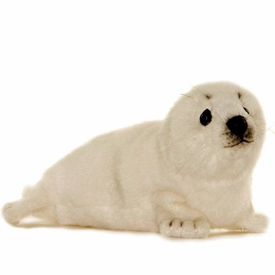 * White Seal Toy Reproduction By Hansa, 11" Long -Affordable Gift For Your Little One! Item #Dhan-3767 Hansa Animals