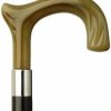 * Harvy Ladies Derby Cane Black Maple Shaft, Horn Handle -Affordable Gift For Your Loved One! Item #Dhar-13091 Walking Canes