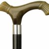 * Harvy Uni Carved Derby Cane Black Maple Shaft, Horn Handle -Affordable Gift For Your Loved One! Item #Dhar-12031 Walking Canes