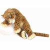 * Sleeping Leopard Cub (Brown Jacquard) Hansa 16" -Affordable Gift For Your Little One! Item #Dhan-4681 Hansa Animals