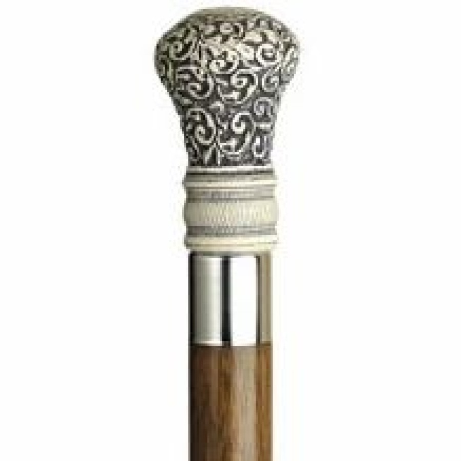 * King Of Canes Uni Regency Bulb Cane Walnut Shaft -Affordable Gift For Your Loved One! Item #Dhar-10647 Walking Canes