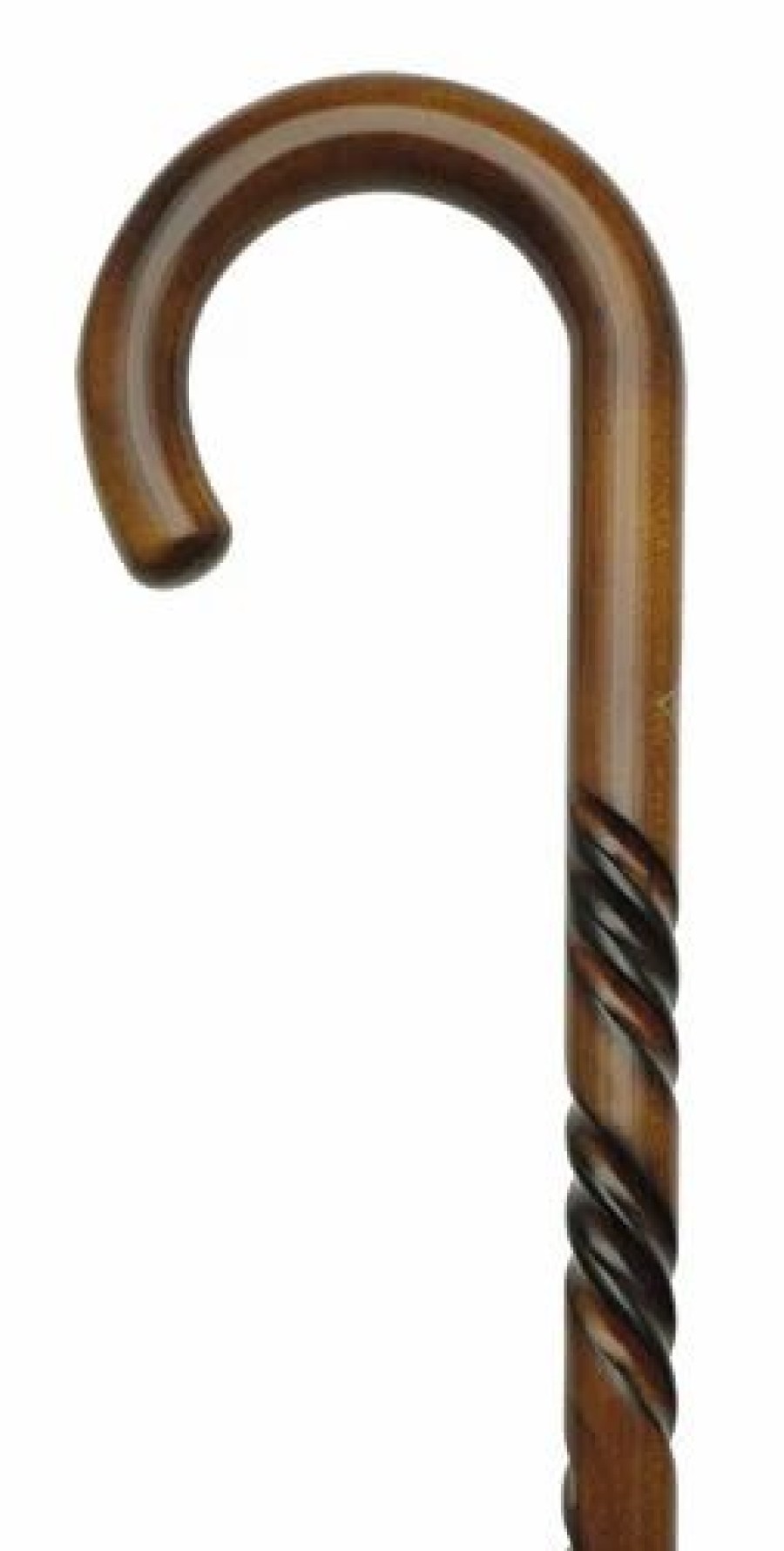 * Harvy Men Crook Cane Scorched Cherry Maple -Affordable Gift For Your Loved One! Item #Dhar-07676 Walking Canes