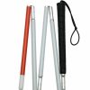 * Harvy Uni 4-Section Folding Grip Cane White Shaft/Black -Affordable Gift For Your Loved One! Item #Dhar-14829 Walking Canes