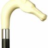 * Harvy Uni Horse Head L Black Maple Cane, Ivory Handle -Affordable Gift For Your Loved One! Item #Dhar-14098 Walking Canes