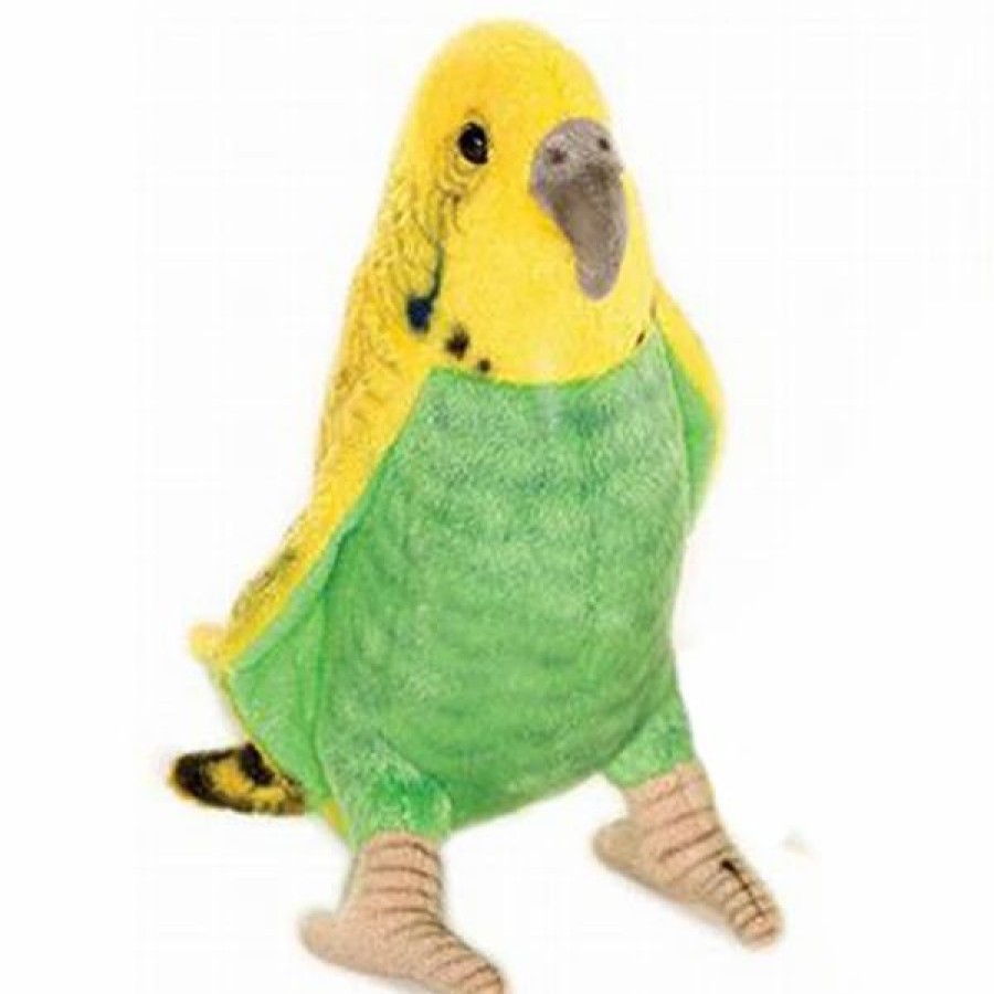 * Green Budgerigar Toy Reproduction By Hansa, 5" Tall -Affordable Gift For Your Little One! Item #Dhan-3653 Hansa Animals