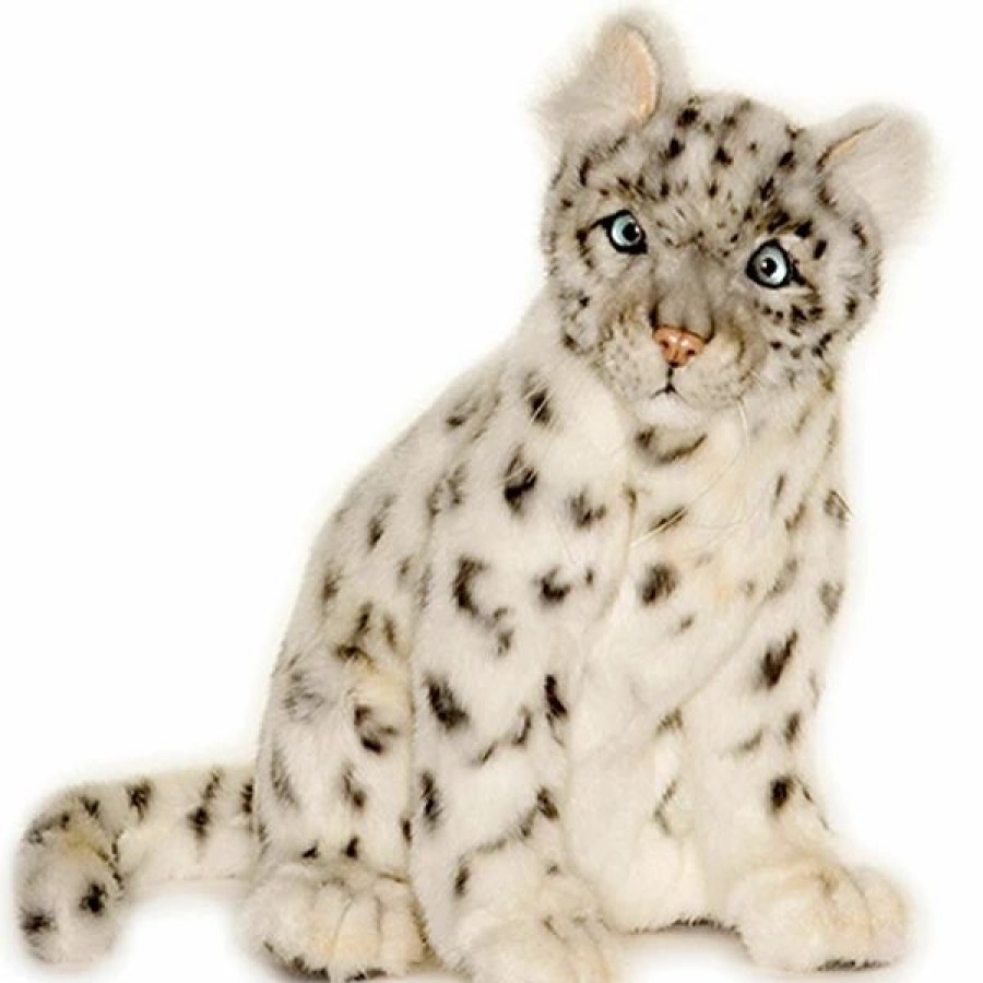 * Sitting Snow Leopard Cub Toy Reproduction Hansa, 17" -Affordable Gift For Your Little One! Item #Dhan-4355 Hansa Animals