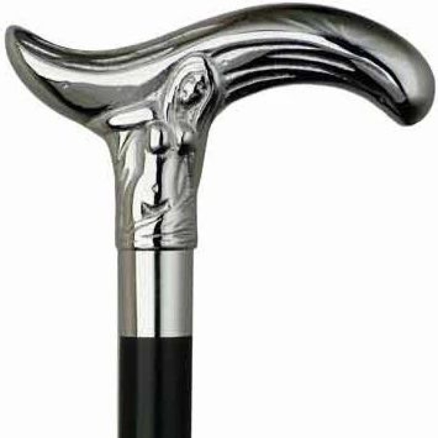 * King Of Canes Uni Fair Maiden Fritz Cane Black, Brass Handle -Affordable Gift For Your Loved One! Item #Dhar-154011 Walking Canes