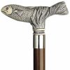 * Harvy Uni Fish Cane Walnut Shaft -Affordable Gift For Your Loved One! Item #Dhar-10627 Walking Canes