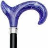 * Harvy Men Anatomical Derby Blue Stripe Cane -Affordable Gift For Your Loved One! Item #Dhar-07660 Walking Canes