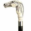 * Harvy Uni Racehorse Head Cane Black Shaft -Affordable Gift For Your Loved One! Item #Dhar-10808 Walking Canes