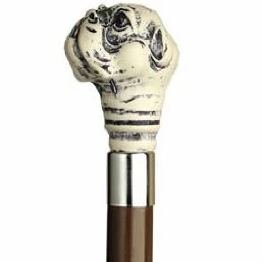 * Harvy Uni Bull Dog Head Cane Walnut Shaft -Affordable Gift For Your Loved One! Item #Dhar-10727 Walking Canes