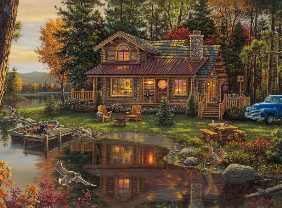 * Buffalo Games Kim Norlien: Peace Like A River 1000 Piece Puzzle Fall Puzzles