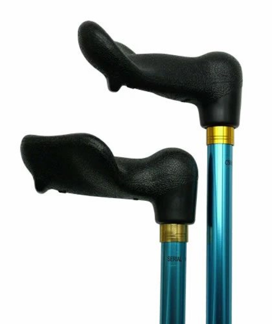 * Harvy Uni Adjustable Palm Grip Cane Right Hand Blue -Affordable Gift For Your Loved One! Item #Dhar-51102 Walking Canes