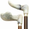 * Harvy Palm Grip Cane Walnut With White Marbleized Handle -Affordable Gift For Your Loved One! Item #Dhar-13280 Walking Canes