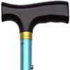 * Harvy Uni Folding Adjustable Fritz Cane Blue Aluminum -Affordable Gift For Your Loved One! Item #Dhar-52302 Walking Canes