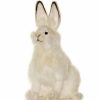 * White Hare Toy Reproduction By Hansa, 11" Tall -Affordable Gift For Your Little One! Item #Dhan-4075 Hansa Animals