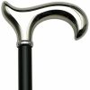 * Harvy Men Extra Wide Derby Cane Black, Chrome Plated Handle -Affordable Gift For Your Loved One! Item #Dhar-07641 Walking Canes