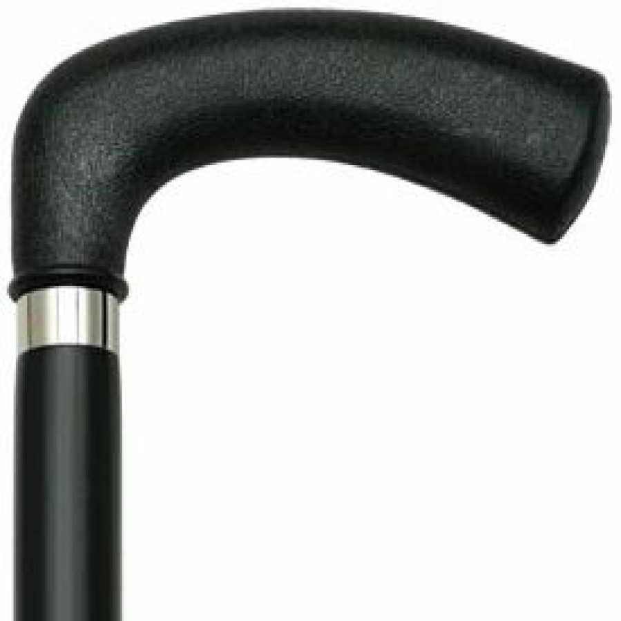 * Harvy Men Opera Cane Black Ash Shaft Black Nylon Handle -Affordable Gift For Your Loved One! Item #Dhar-57008 Walking Canes