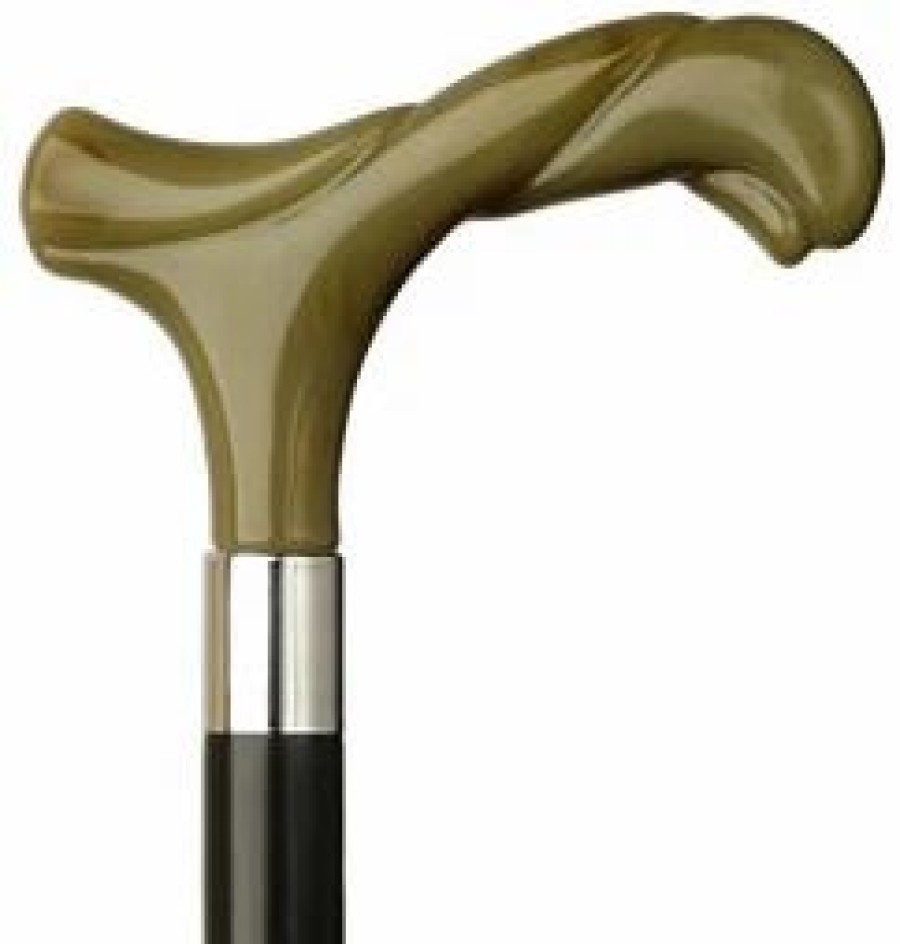 * Harvy Rope Carved Cane Black Maple Shaft Horn Handle -Affordable Gift For Your Loved One! Item #Dhar-12041 Walking Canes