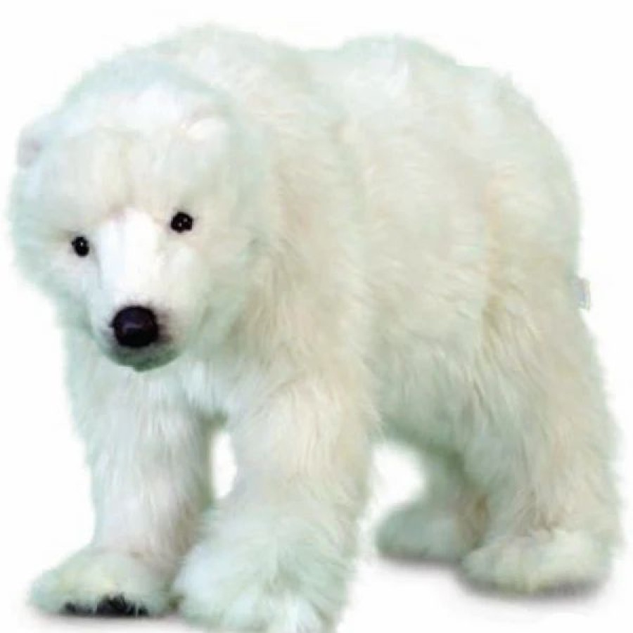 * Polar Bear Cub Toy Reproduction By Hansa, 13.6" Tall -Affordable Gift For Your Little One! Item #Dhan-5258 Hansa Animals