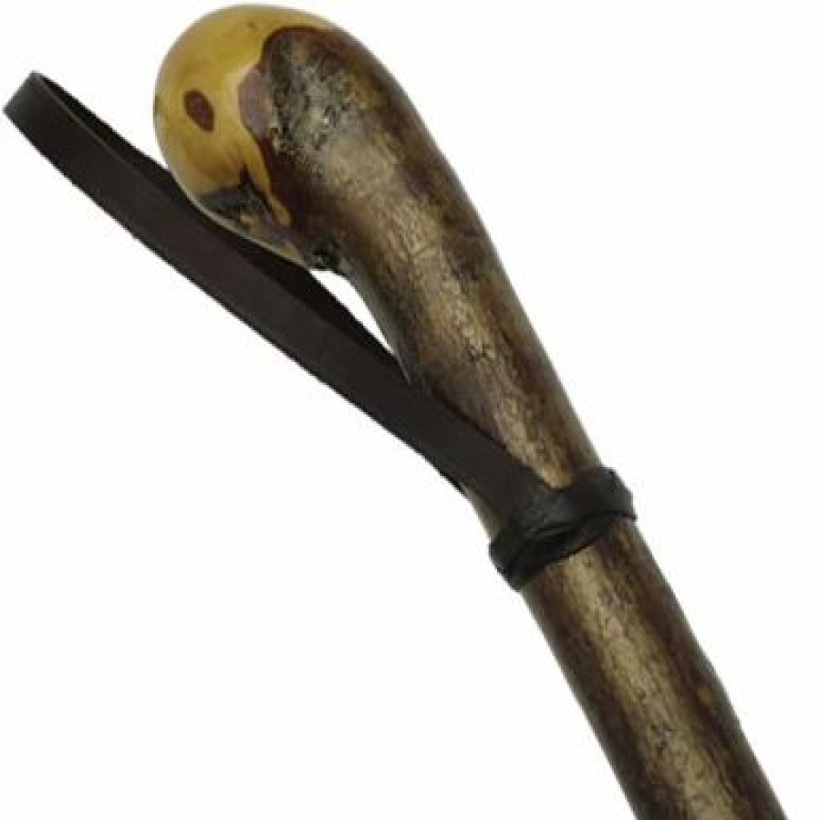 * Harvy Men Stylish Knob Cane Polished Natural Bark Wood -Affordable Gift For Your Loved One! Item #Dhar-88001 Walking Canes