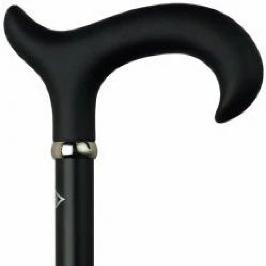 * Harvy Men Adjustable Soft Touch Derby Cane Black Aluminum -Affordable Gift For Your Loved One! Item #Dhar-07606 Walking Canes