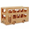 * All4Lessshop 3-D Wooden Puzzle Double-Decker Bus Model -Affordable Gift For Your Little One! Item #Dchi-Wpz-P093 3-D Wooden Puzzles