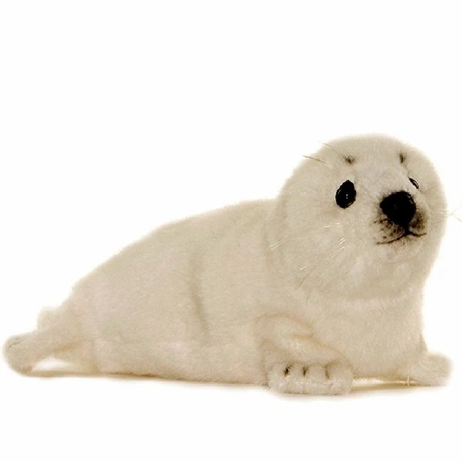 * White Seal Toy Reproduction By Hansa, 11" Long -Affordable Gift For Your Little One! Item #Dhan-3767 Hansa Animals