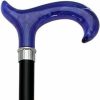 * Harvy Uni Cane High Gloss Black/Blue Stripe,Blue Handle -Affordable Gift For Your Loved One! Item #Dhar-07659 Walking Canes