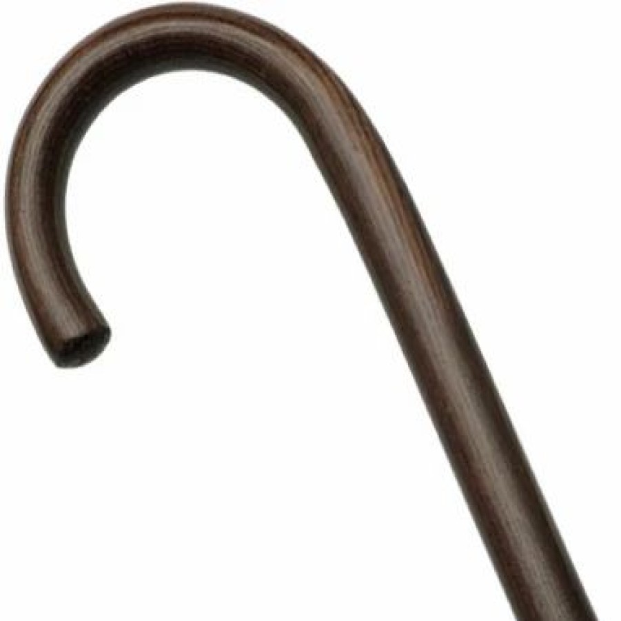 * Harvy Uni Round Nose Crook Cane Walnut Finish -Affordable Gift For Your Loved One! Item #Dhar-31007 Walking Canes