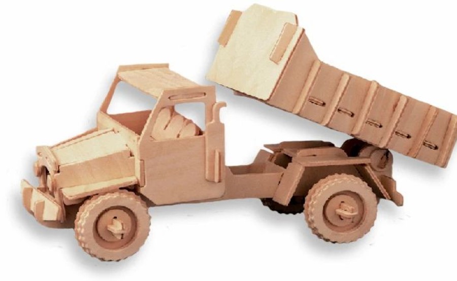 * All4Lessshop 3-D Wooden Puzzle Dump Truck -Affordable Gift For Your Little One! Item #Dchi-Wpz-P026 3-D Wooden Puzzles