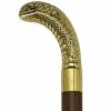 * Harvy Men King Cobra Cane Walnut Maple, Solid Brass Handle -Affordable Gift For Your Loved One! Item #Dhar-11307 Walking Canes