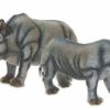 * Black Rhino Toy Reproduction By Hansa, 17" Long -Affordable Gift For Your Little One! Item #Dhan-5251 Hansa Animals